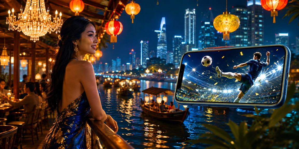Người dùng vùng đồng bằng sông Cửu Long chơi casino di động tại chợ đêm